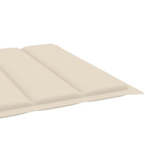 Hynde til liggestol 200x60x3 cm stof cremefarvet (OUTLET A+)