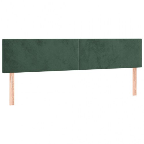 Kontinentalseng med madras 160x200 cm - fløjl, mørkegrøn