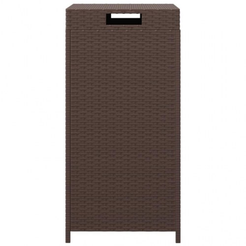 Skraldespand 40x40x80 cm polyrattan brun