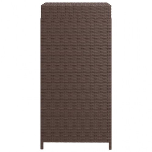 Skraldespand 40x40x80 cm polyrattan brun