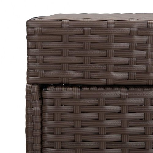Skraldespand 40x40x80 cm polyrattan brun