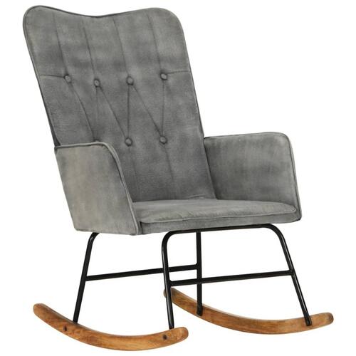 Gyngestol vintagelærred grå