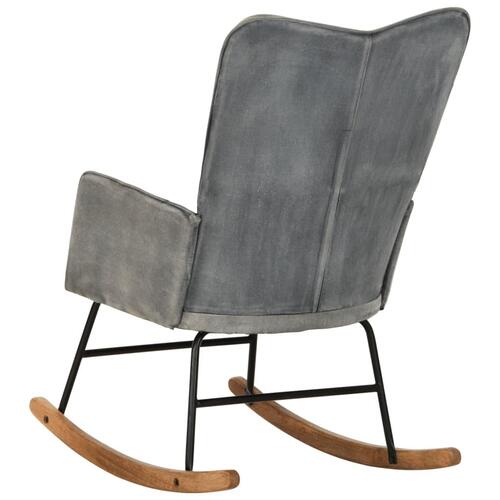 Gyngestol vintagelærred grå