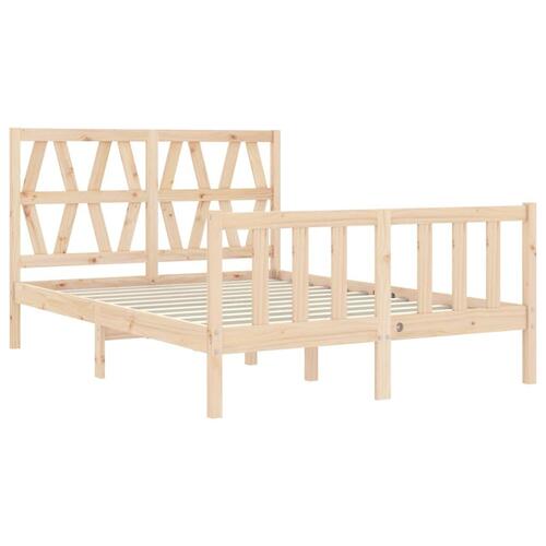 Sengeramme med sengegavl Small Double massivt træ