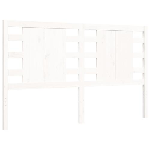 Sengeramme uden madras 160x200 cm massivt fyrretræ hvid