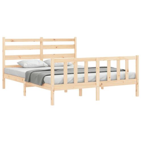 Sengeramme uden madras 160x200 cm massivt fyrretræ