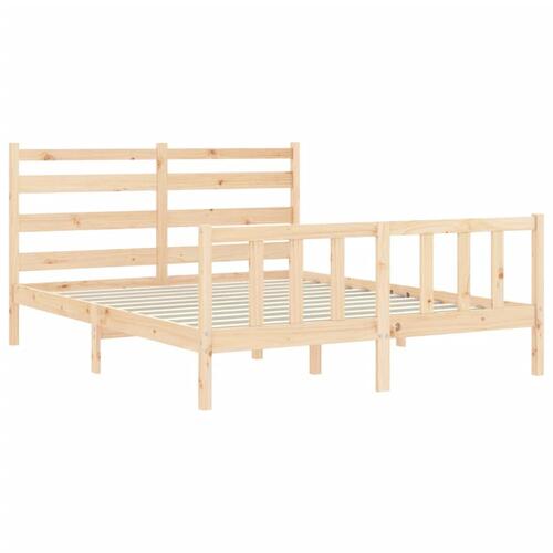 Sengeramme uden madras 160x200 cm massivt fyrretræ