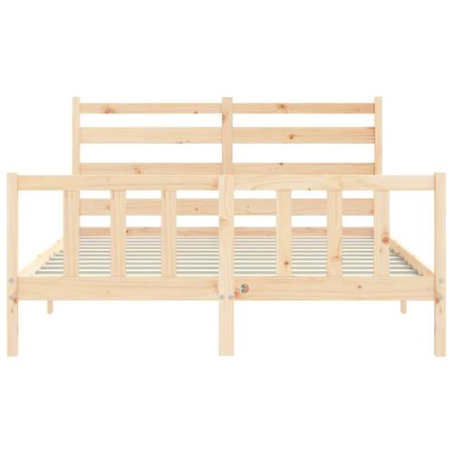 Sengeramme uden madras 160x200 cm massivt fyrretræ