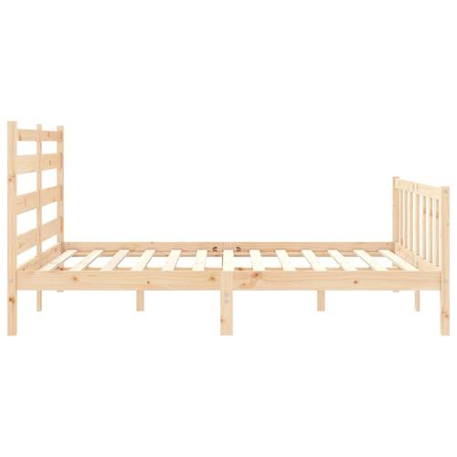 Sengeramme uden madras 160x200 cm massivt fyrretræ