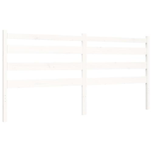 Sengeramme uden madras 200x200 cm massivt fyrretræ hvid