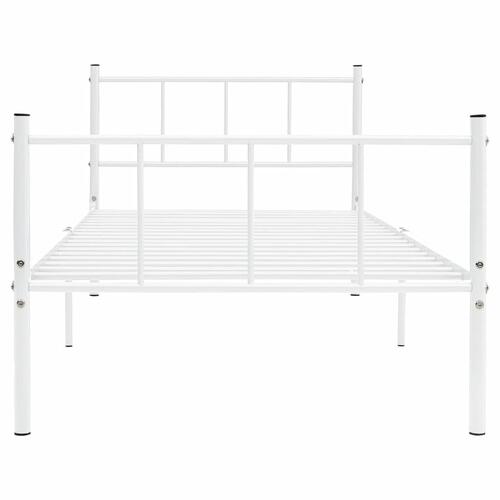Sengestel 90x200 cm metal hvid