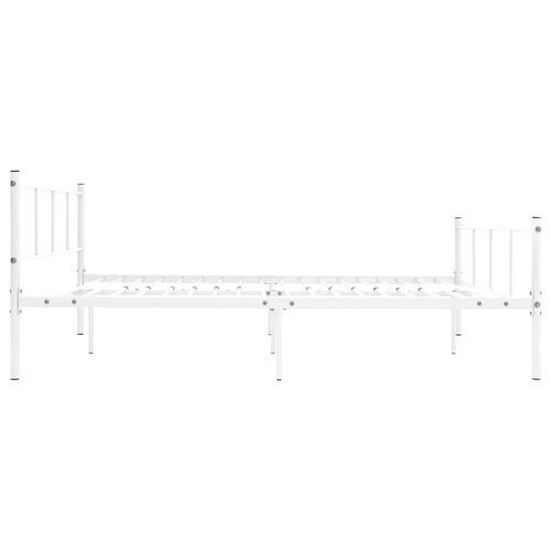 Sengestel 120x200 cm metal hvid