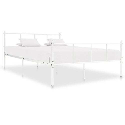 Sengestel 140x200 cm metal hvid