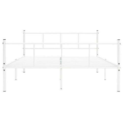 Sengestel 140x200 cm metal hvid