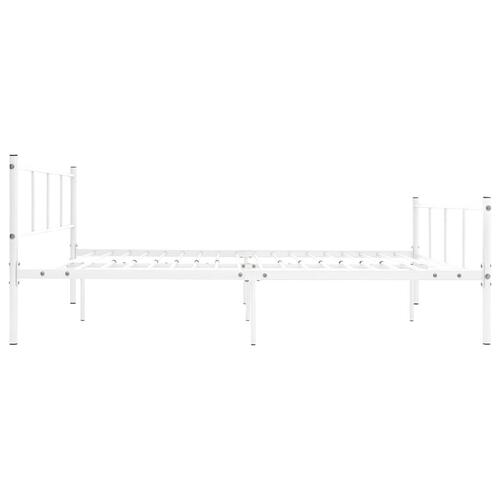 Sengestel 140x200 cm metal hvid
