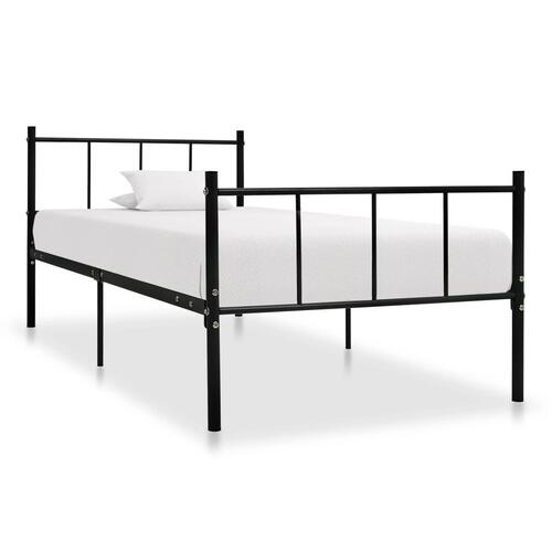 Sengestel 90x200 cm metal sort