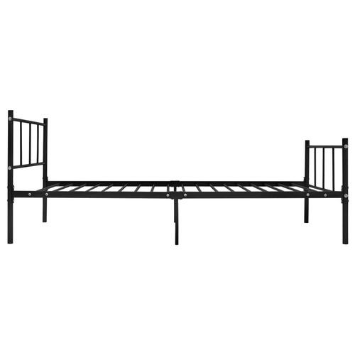 Sengestel 90x200 cm metal sort