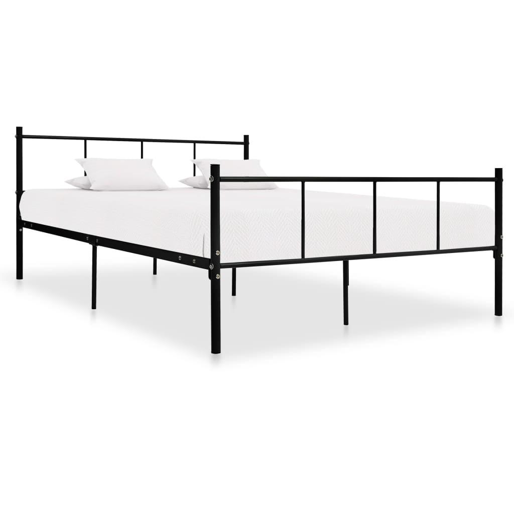 Sengestel 160x200 cm metal sort