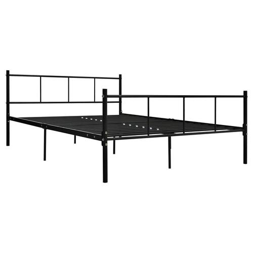 Sengestel 160x200 cm metal sort