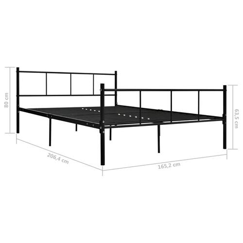 Sengestel 160x200 cm metal sort