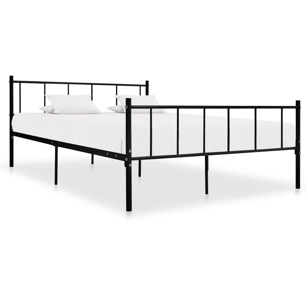 Sengestel 180x200 cm metal sort