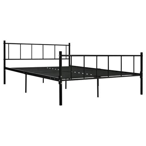 Sengestel 200x200 cm metal sort