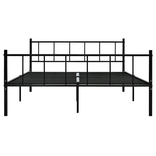 Sengestel 200x200 cm metal sort