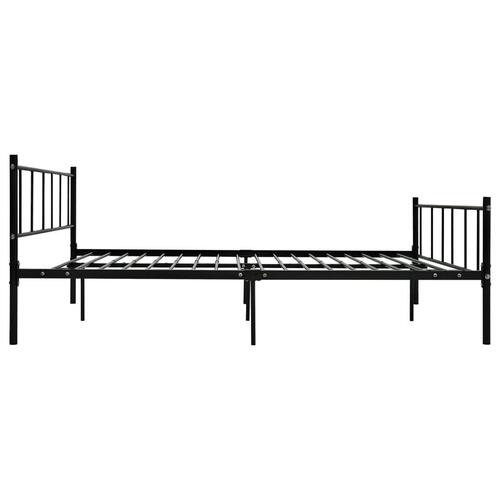 Sengestel 200x200 cm metal sort