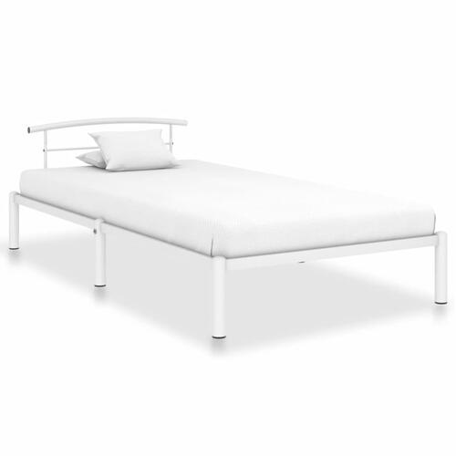 Sengestel 90x200 cm metal hvid