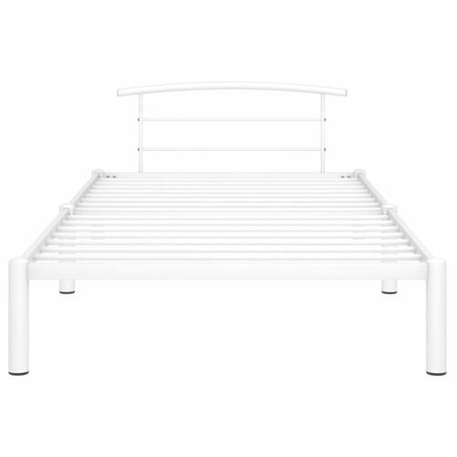 Sengestel 90x200 cm metal hvid
