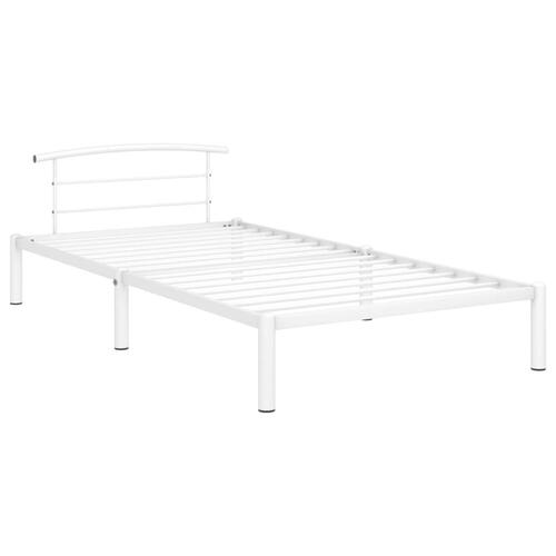 Sengestel 90x200 cm metal hvid