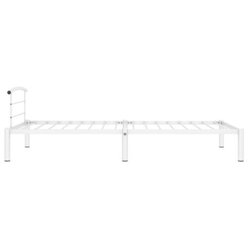 Sengestel 90x200 cm metal hvid