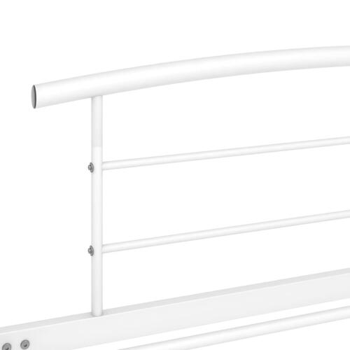 Sengestel 90x200 cm metal hvid