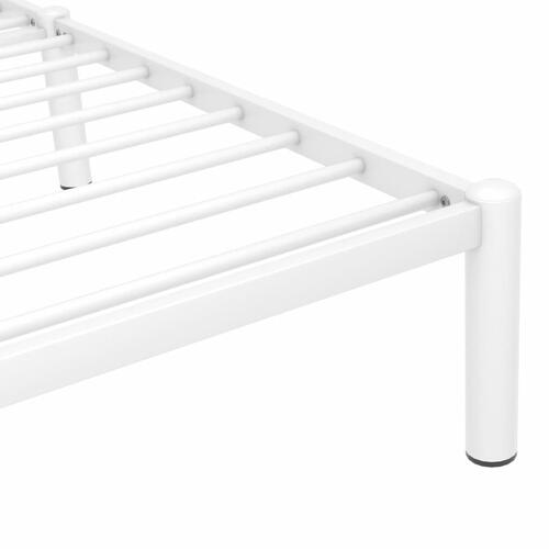 Sengestel 90x200 cm metal hvid