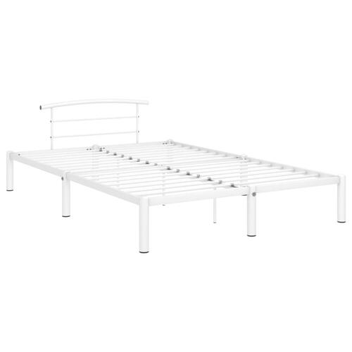 Sengestel 140x200 cm metal hvid