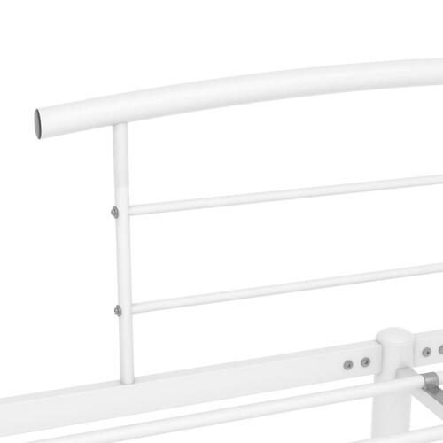 Sengestel 140x200 cm metal hvid