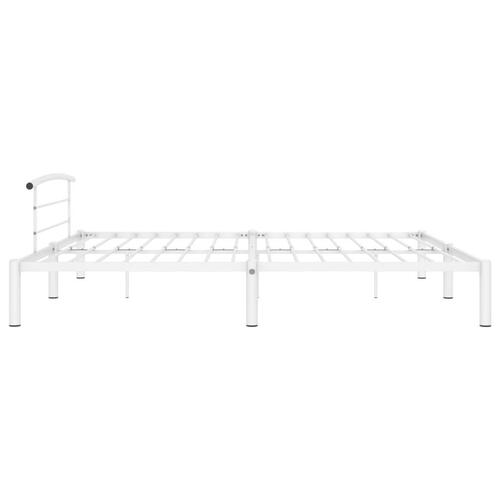 Sengestel 180x200 cm metal hvid