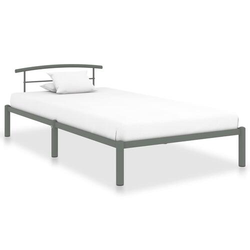 Sengestel 90x200 cm metal grå