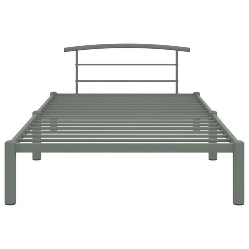 Sengestel 90x200 cm metal grå