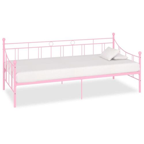 Stel til daybed 90x200 cm metal pink