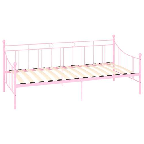 Stel til daybed 90x200 cm metal pink