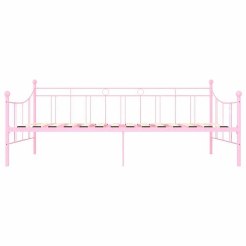 Stel til daybed 90x200 cm metal pink
