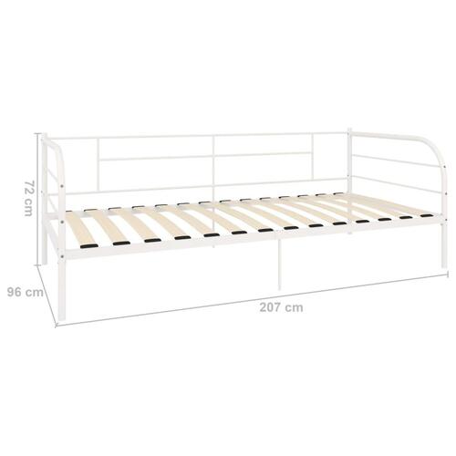 Stel til daybed 90x200 cm metal hvid