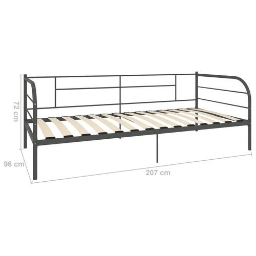 Stel til daybed 90x200 cm metal grå