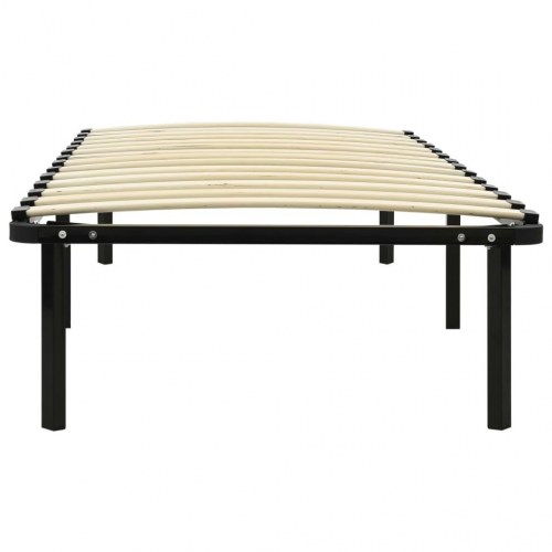 Sengestel med lamelbund 90x200 cm - metal, sort