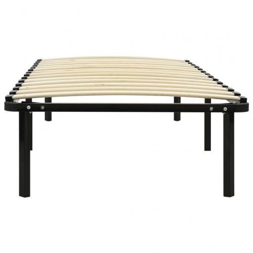 Sengestel med lamelbund 100x200 cm - metal, sort