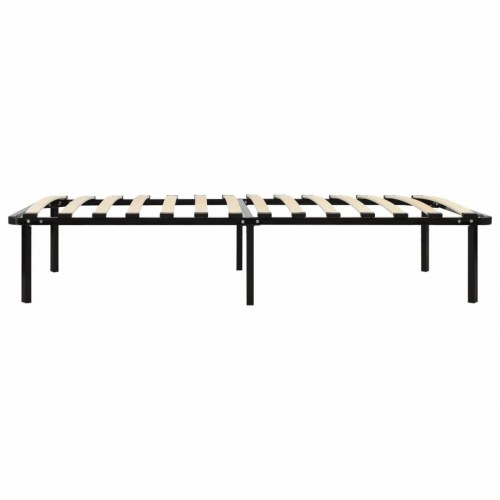 Sengestel med lamelbund 100x200 cm - metal, sort