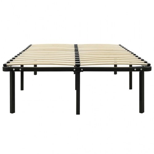 Sengestel med lamelbund 140 x 200 cm - metal, sort