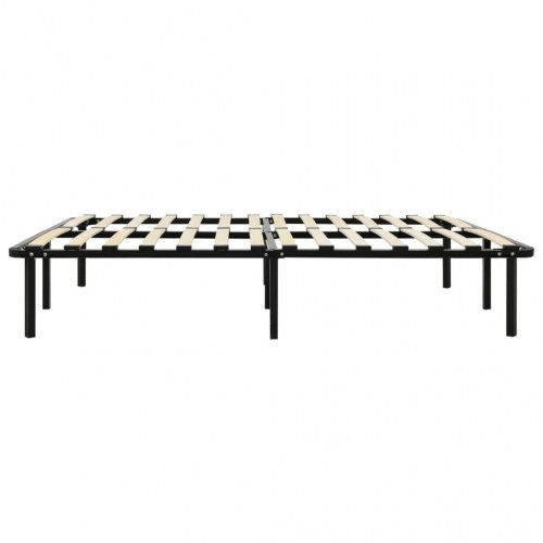 Sengestel med lamelbund 140 x 200 cm - metal, sort