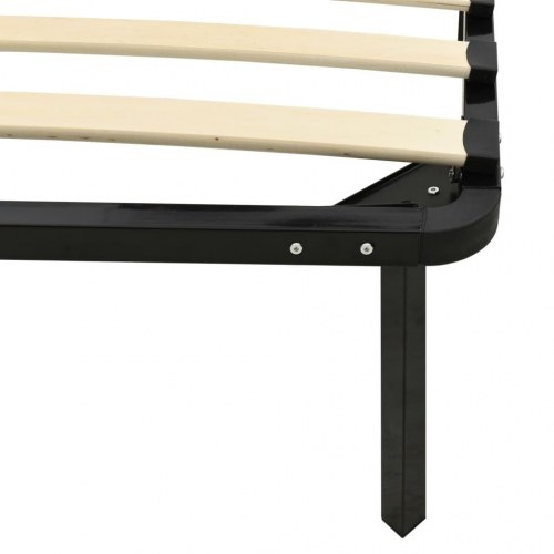 Sengestel med lamelbund 140 x 200 cm - metal, sort